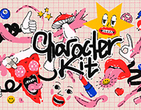 Vector Bold Doodle Characters Kit