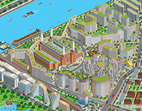 Battersea Power Station Development Map Illustration