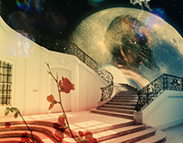 Digital collage art - Staircase