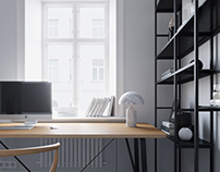 White workplace_New render & design