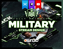 Army/ Military Twitch Stream Overlay Design