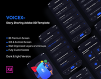 Voicex – Story Sharing Adobe XD Template