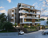 Modern Residential Apartment Building 3D Archviz