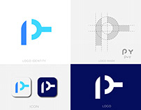 Typography Logo Design-P&Y