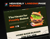 Fast Food Shop Landing page UI Design | Burger