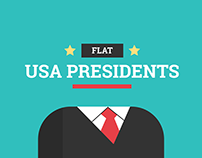 USA Presidents Flat Portraits