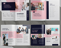 Proposal Brochure Template With Pink & Dark Accents