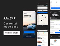 Railcar: UX/UI Design & research for a car rental app