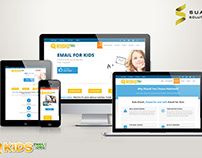Kids Email Website and Mobile App Design