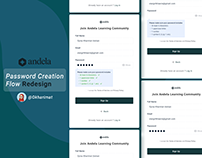 Andela Community Password Creation flow redesign