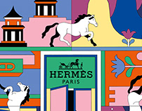 Transformation of the China world Hermes store Beijing