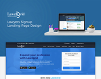 Lawyer Signup Page Landing Page Design | LawzGrid