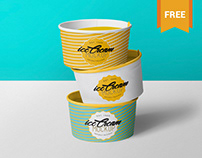 Free Yummy Ice Cream Cup Mockup