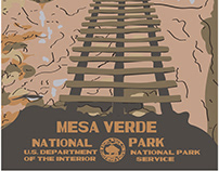 Mesa Verde National Park WPA Style Poster
