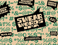 Swear Words IPA Label - The Slough Brewing Collective
