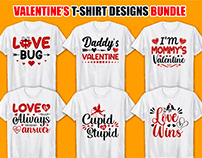 Valentine's T Shirt Design Bundle.