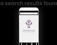 No search results found page of a Service based App