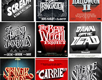 Halloween/ Horror Movie Typographic Title Poster Series