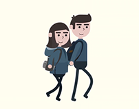 Walking loop animation - Couple