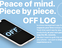 OFF LOG - mobile productivity app prototype