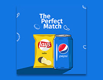 Pepsi illustrated banner design