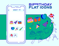 Birthday — Flat icons