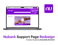 Nubank Support Page Redesign - UX/UI Case Study