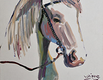 "Белая лошадь" 2020 х/м White horse контемпорари арт