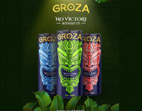 Groza Energy Drink Packaging Design
