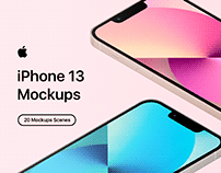 iPhone 13 - 20 Mockups Scenes - PSD