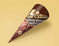 Ice Cream Cone Sleeve Mockups