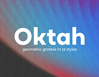 Oktah Free Geometric Sans Serif Font in 22 Styles