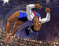 Cover Art for "Amazing Moments in Sports" comic series
