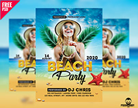 Beach Party Flyer Free PSD