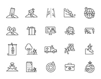 Earthquake Minimal Icons