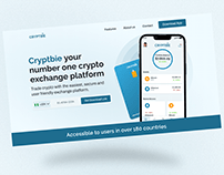 Cryptocurrency App Landing page Website