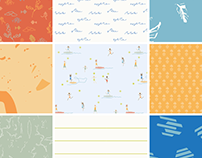 SURFACE PATTERN DESIGN - BEACH PLAY - Fabric Collection