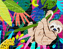 Social Sloth Mural