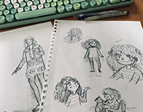 sketches and character design
