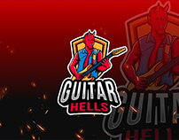 Guitar Hells Esport Logo Template