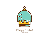 Free Happy Easter linear icons