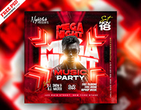 Free PSD | Weekend Club Party Social Media Post PSD