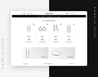 UI/UX minimalist Website design online jewelry store