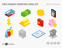 Free Finance Isometric Icons Set