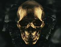 Golden Skull 3D Renders pack