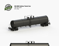 30 000 Gallon Tank Car - H0 (1:87) STL files