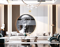 Contemporary living room design in kSA