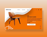 Vintage Chairs Website UI Concept