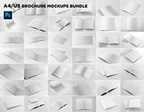 Photorealistic Brochure Mockups Bundle