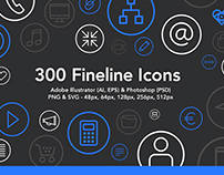 300 Fineline icons